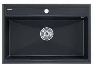 Мойка кухонная Paulmark Stepia PM117551-BLM чёрный металлик